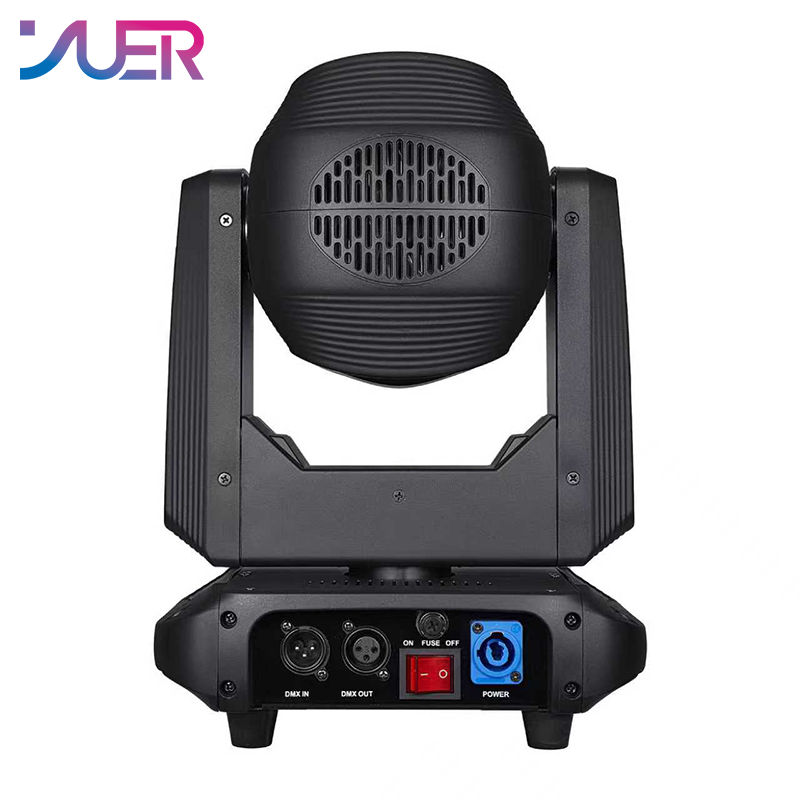 YUER Mini 200W LED Moving Head Light Beam Spot 18 Rotating Prisms DMX Control Stage Effect Light Disco Dj Bar Wedding Club