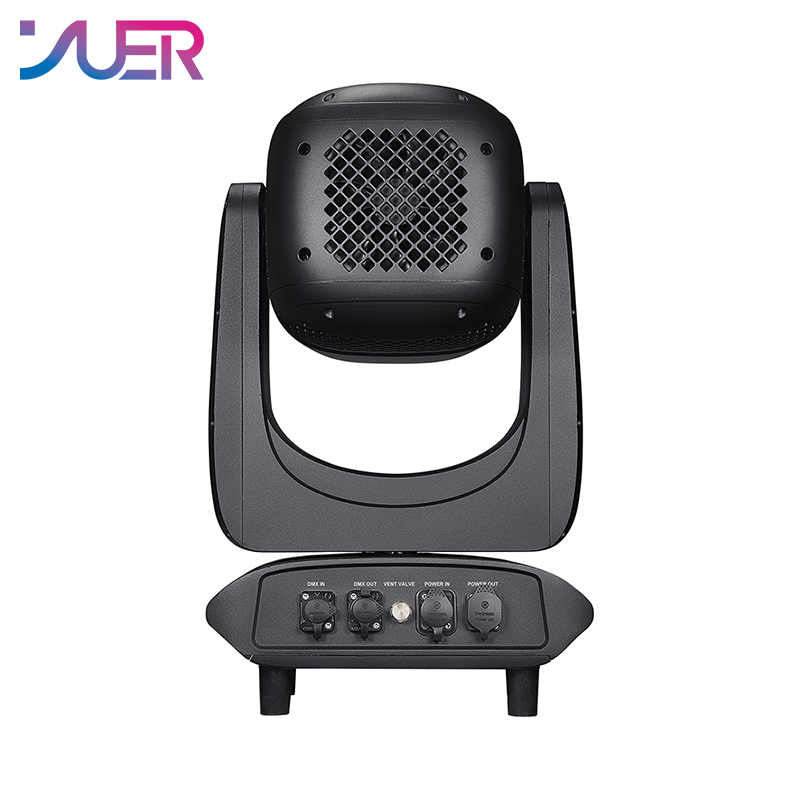 YUER Waterproof IP66 120W LED Beam Spot Zoom Moving Head Light With Ring 8+8+16 Prisms+Rainbow+Atomization Effect DMX512 For Stage Park Church