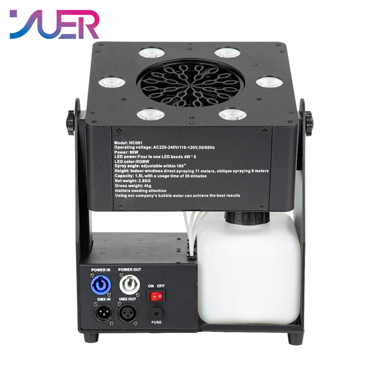 YUER LED RGBW 4in1 Concert Party Stage effect Bubble Machine Remote Control DMX512 For DJ Disco Bar Wedding Club
