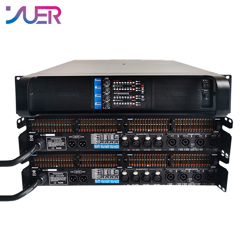YUER FP20000Q 2Ohms 2500W 4 Channel Amplificatore Line Array MPS Subwoofer Powerful Amplifier Professional Amplificador FP 20000q
