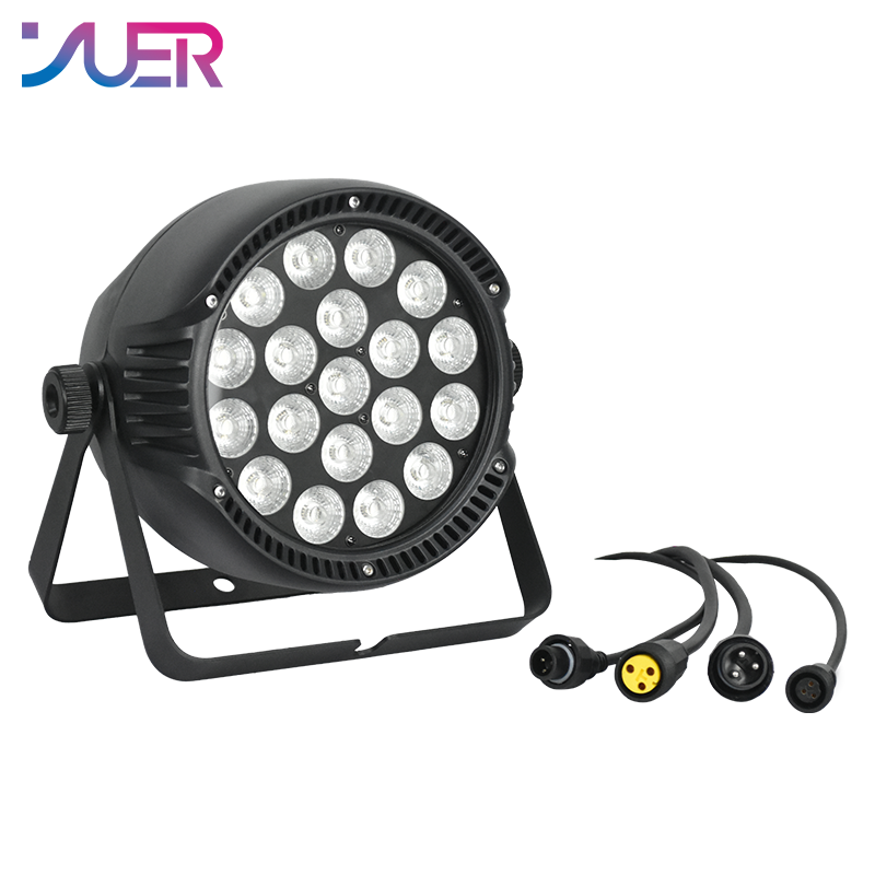 YUER LED Waterproof IP65 19X10W RGBW Par Light With Wash Strobe Effect Voice Control DMX512 For Disco DJ Projector Party Decoration Night Light