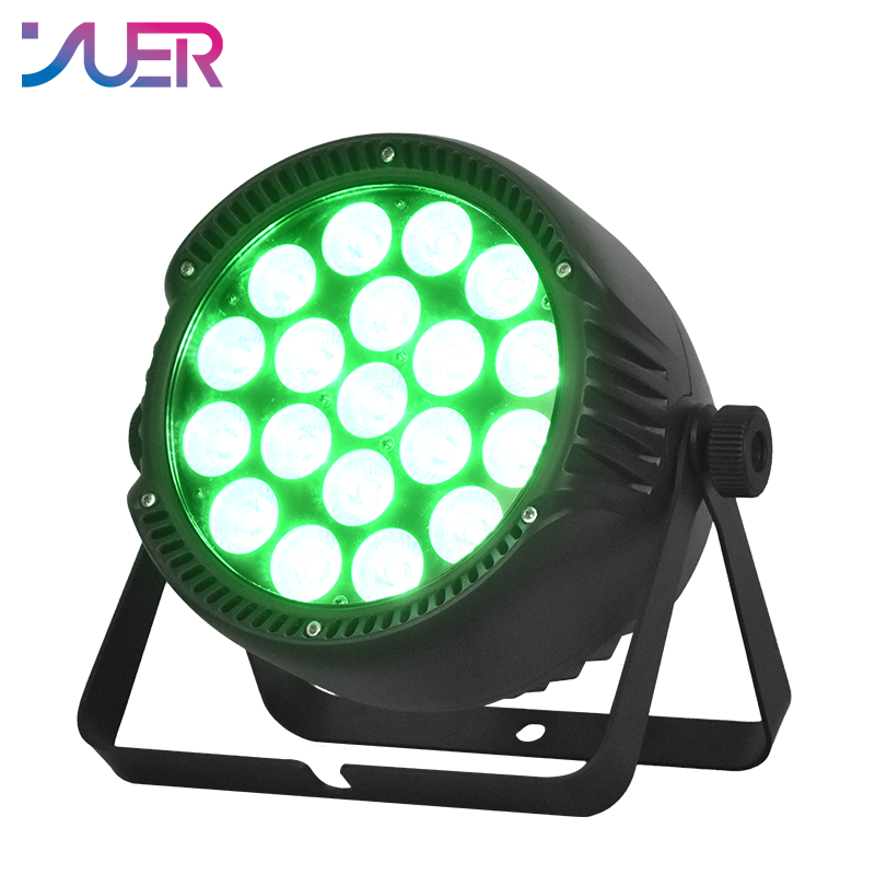YUER LED Waterproof IP65 19X10W RGBW Par Light With Wash Strobe Effect Voice Control DMX512 For Disco DJ Projector Party Decoration Night Light