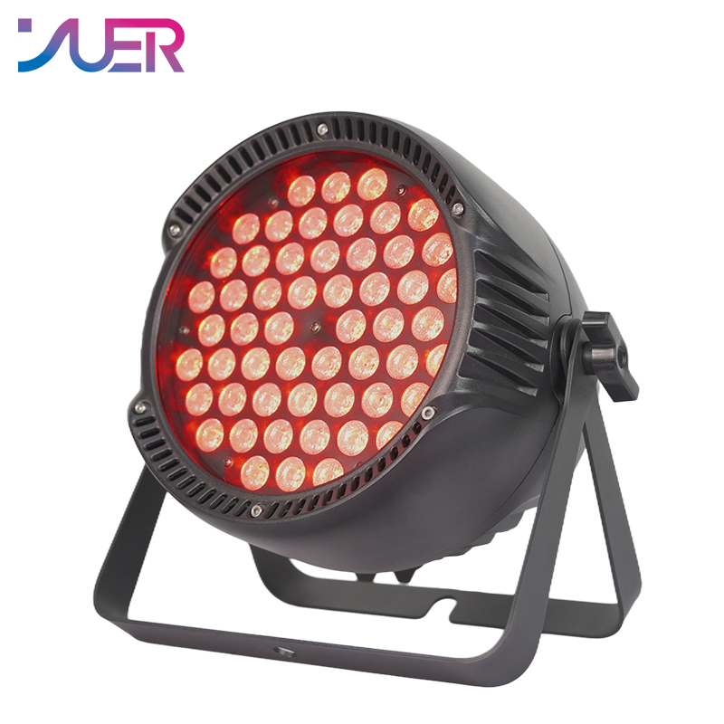 YUER LED Waterproof IP65 54X3W RGB Par Light With Wash Strobe Effect Voice Control DMX512 For Disco DJ Projector Party Decoration Night Light