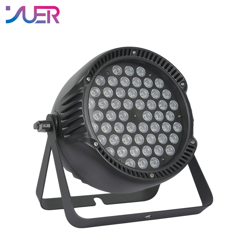 YUER LED Waterproof IP65 54X3W RGB Par Light With Wash Strobe Effect Voice Control DMX512 For Disco DJ Projector Party Decoration Night Light