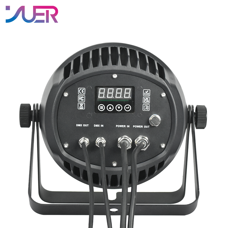 YUER LED Waterproof IP65 18X10W RGBW Par Light With Wash Strobe Effect Voice Control DMX512 For Disco DJ Projector Party Decoration Night Light