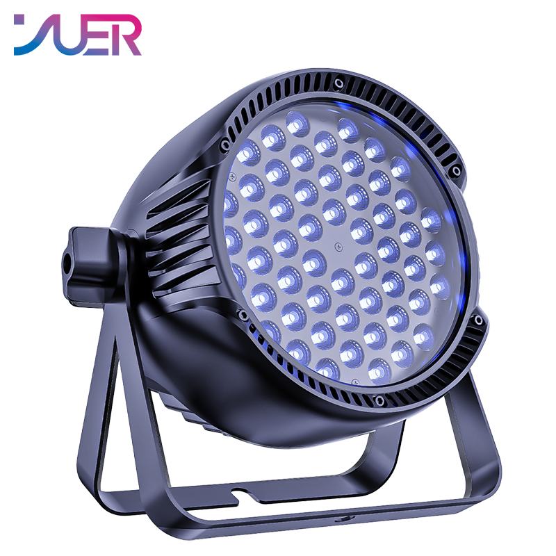 YUER LED Waterproof IP65 54X3W RGB Par Light With Wash Strobe Effect Voice Control DMX512 For Disco DJ Projector Party Decoration Night Light