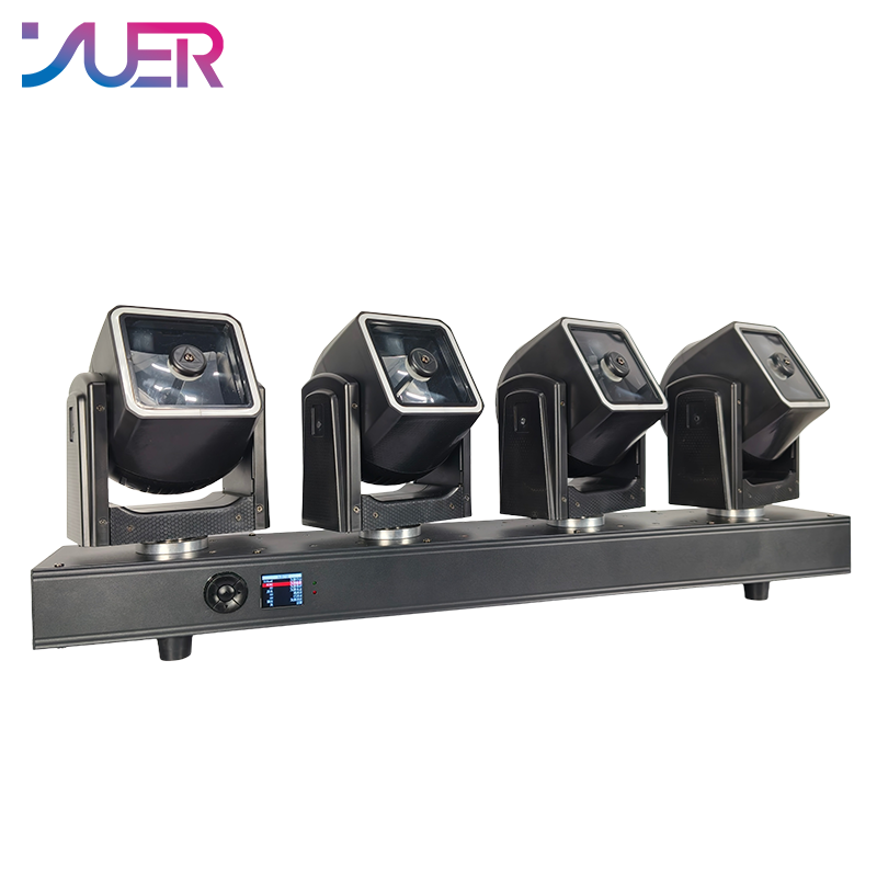 YUER 4x80W LED RGBW 4IN1 Moving Head  Beam Light  With Ring Infinite Rotation Wash DMX512 stage Effect For DJ Disco Wedding party Club