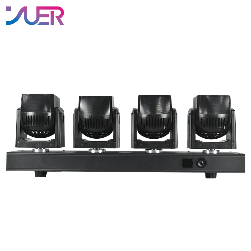 YUER 4x80W LED RGBW 4IN1 Moving Head  Beam Light  With Ring Infinite Rotation Wash DMX512 stage Effect For DJ Disco Wedding party Club