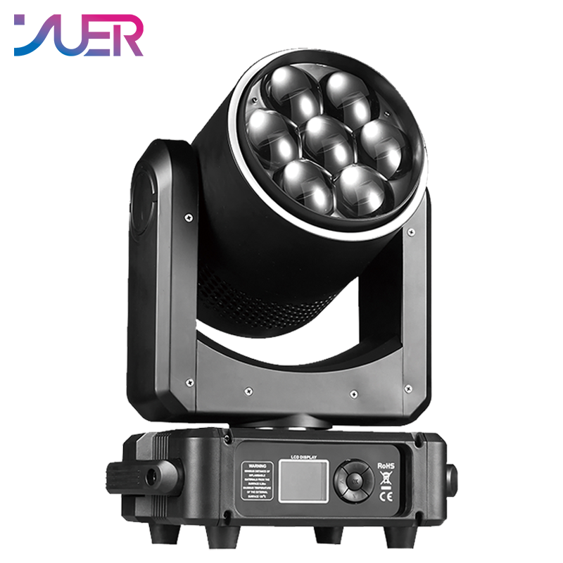 YUER Mini 7X60W RGBW 4IN1 LED Bee Eye Moving Head Light Beam Wash Zoom Circle Control Effect RDM DMX512 For DJ Disco Stage Wedding Party Bar