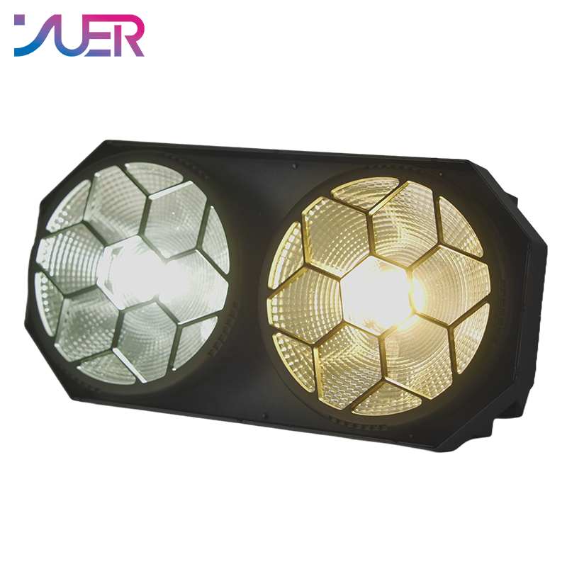 YUER Standard Edition 2Eyes 2x100W White+Warm White 2IN1 LED COB Blinder Light Cool and Warm White For DJ Party Stage Effect Lighting