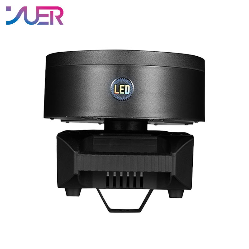 YUER LED 6x20W Gold + 102X0.2W RGB 2 Eyes Moving Head Effect Light With Ring Infinite Rotation DMX512 For DJ Disco Stage Wedding Party