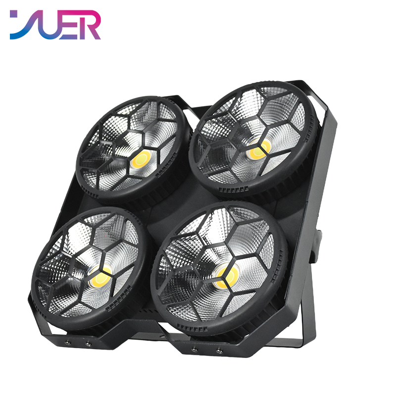 YUER NEW 4Eyes 4X50W White+Warm White 2IN1 LED COB Blinder Light Cool and Warm White For DJ Party Stage Effect Lighting