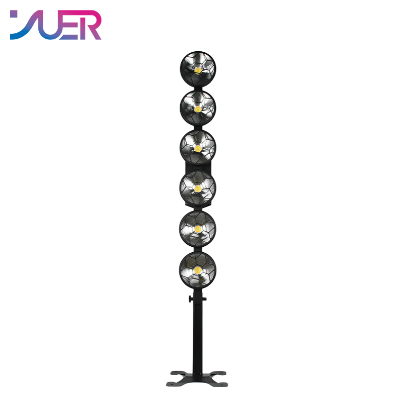 YUER 6-Eye 6X50W White+Warm White 2IN1 LED COB Vertical Retro Lamp Light Adjustable Telescopic DMX512 For  DJ Stage Bar Disco