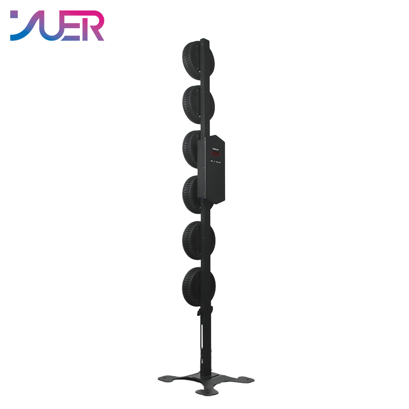 YUER 6-Eye 6X50W White+Warm White 2IN1 LED COB Vertical Retro Lamp Light Adjustable Telescopic DMX512 For  DJ Stage Bar Disco