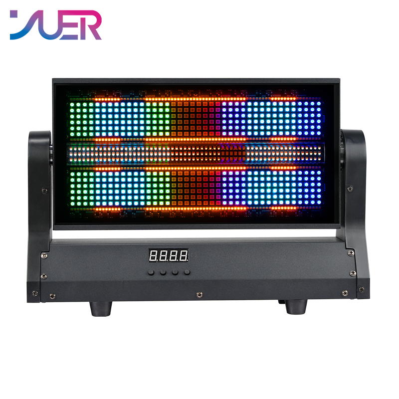 YUER 480X0.3W RGB+500X2W Amber Cool White Moving Head Strobe Light Individual Control Voice control DMX512 For Show Disco Dj Party Club Lights