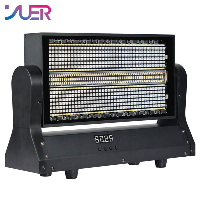 YUER 480X0.3W RGB+500X2W Amber Cool White Moving Head Strobe Light Individual Control Voice control DMX512 For Show Disco Dj Party Club Lights
