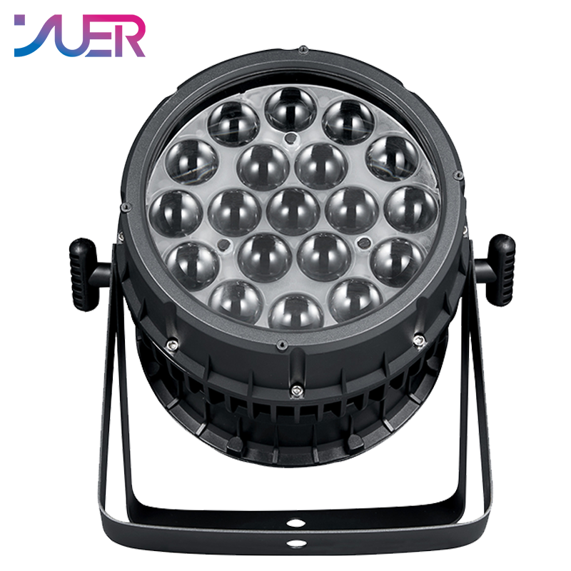 YUER Waterproof IP68 LED 19X15W RGBW Par Light Zoom Strobe Effect Circle Control Voice Control DMX512 For DMX DJ Disco Dance Bar Professional Laser Light