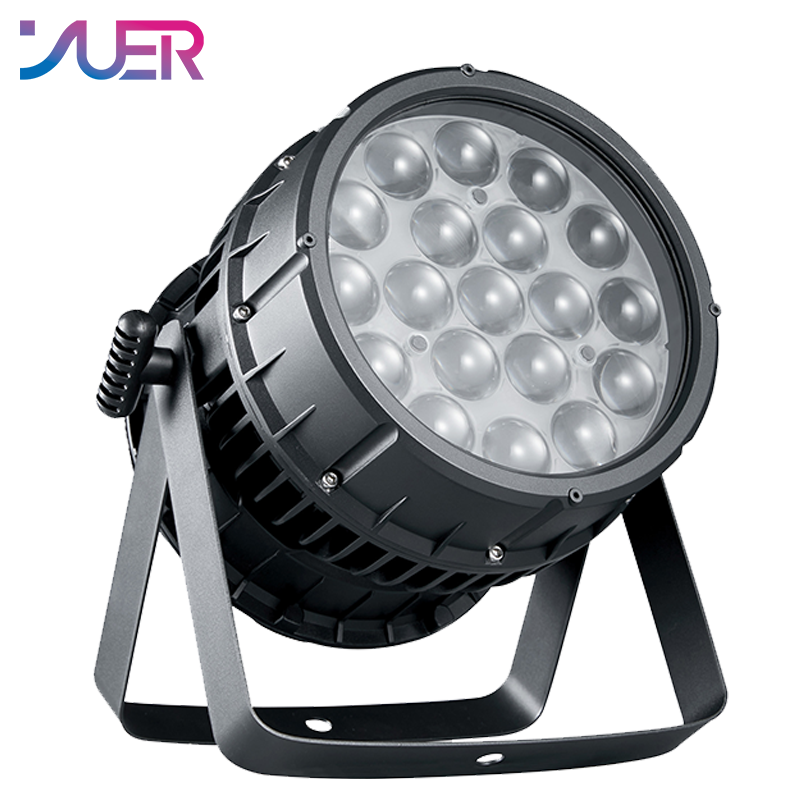 YUER Waterproof IP68 LED 19X15W RGBW Par Light Zoom Strobe Effect Circle Control Voice Control DMX512 For DMX DJ Disco Dance Bar Professional Laser Light