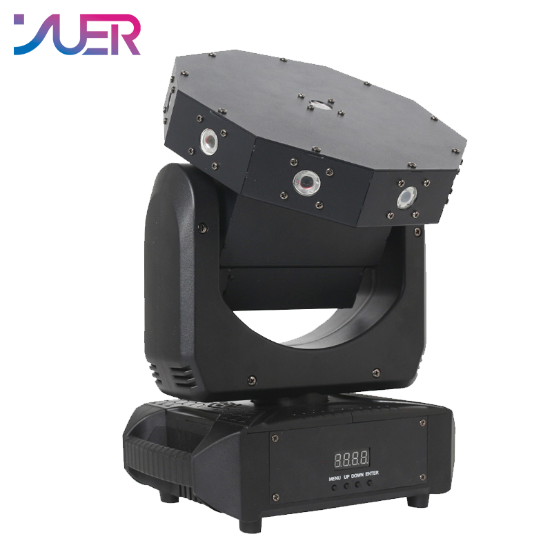 YUER NEW LED 1X50MW Green +9x150MW Red Moving Head Laser Light Z-axis With Stepless Rotation Voice Control Master-slave DMX512 For DJ Disco Party Bar Club Wedding