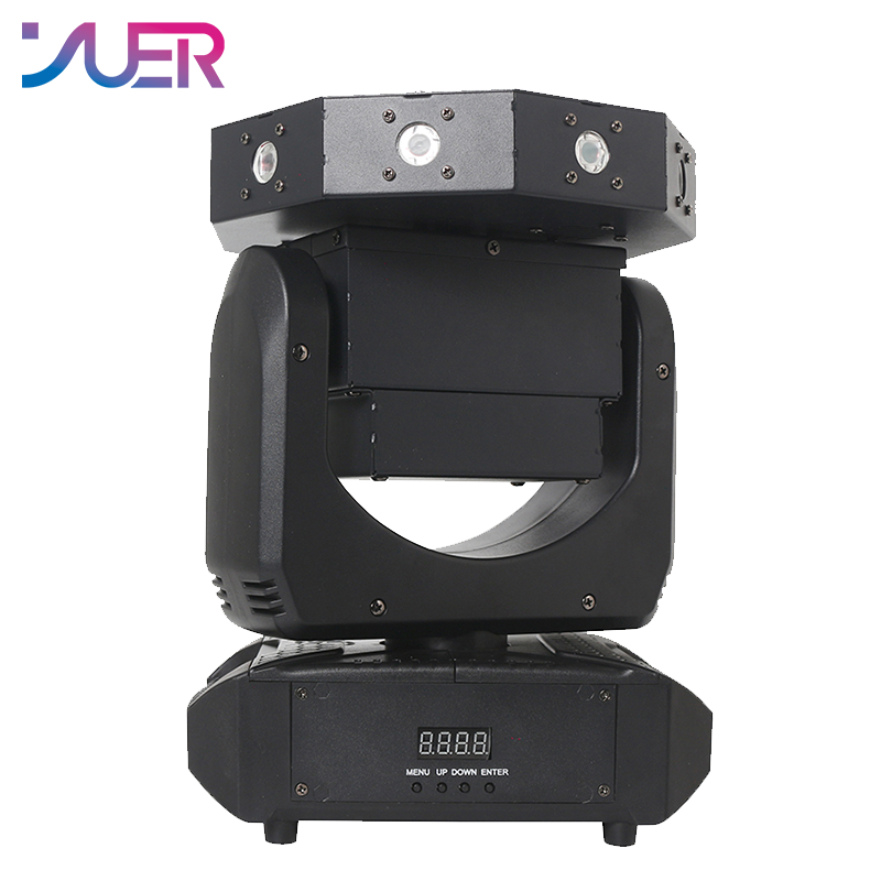 YUER NEW LED 1X50MW Green +9x150MW Red Moving Head Laser Light Z-axis With Stepless Rotation Voice Control Master-slave DMX512 For DJ Disco Party Bar Club Wedding