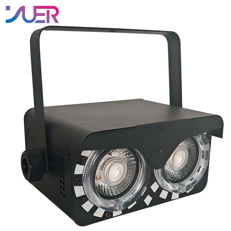 YUER LED 2X50W RGB/Gold/White + Warm White +8pcs RGB Audience Light Voice Control DMX512 For DJ Disco Dance Bar Professional Laser Light