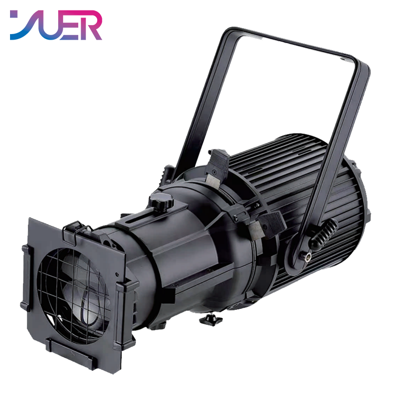 YUER 200W Zoom LED Profile Spot Light Professional 3200K/5600K 2IN1 DMX512 Follow Logo Projector For Party Stage DJ Show