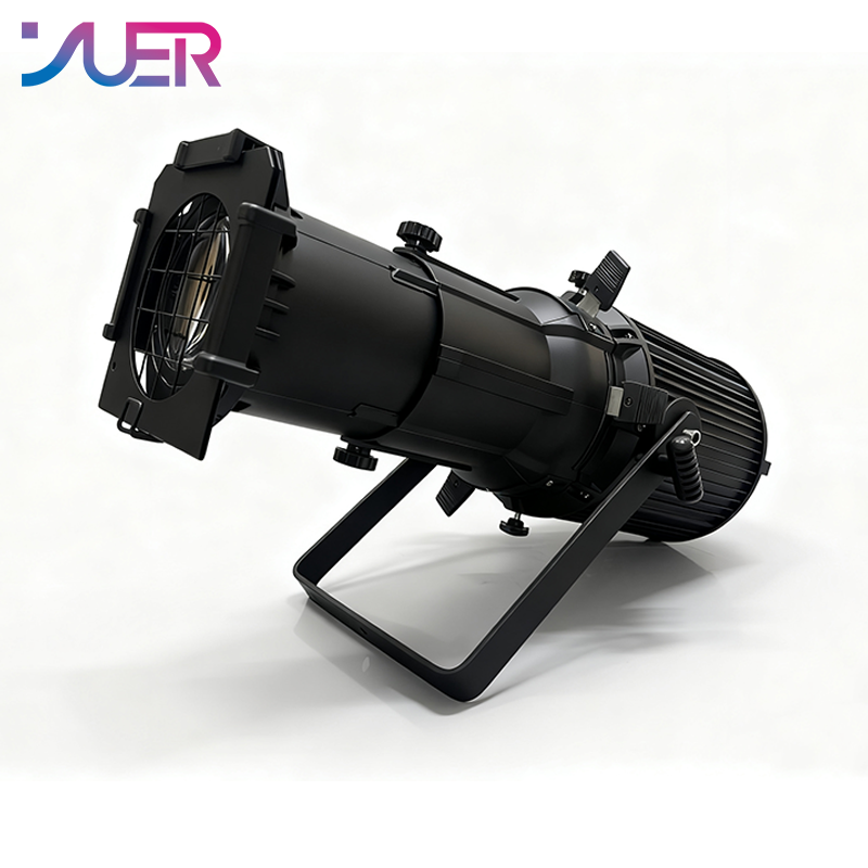 YUER 200W Zoom LED Profile Spot Light Professional 3200K/5600K 2IN1 DMX512 Follow Logo Projector For Party Stage DJ Show