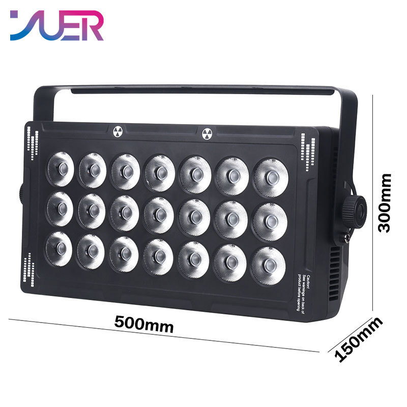 YUER 21X15W RGBW 4 in 1 LED Flood Wash Lights DMX512 Stage Light Party Wedding DJ Disco