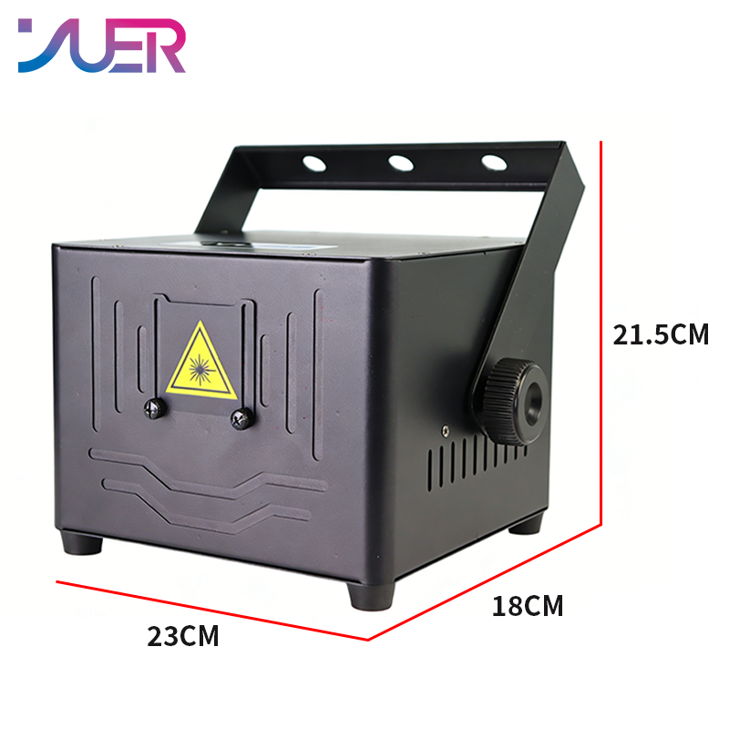 YUER 6W RGB Animation Laser Light Built-in battery With Bluetooth APP Control Pattern Stage Light DMX512 For DJ Disco Wedding Bar Stage Effect