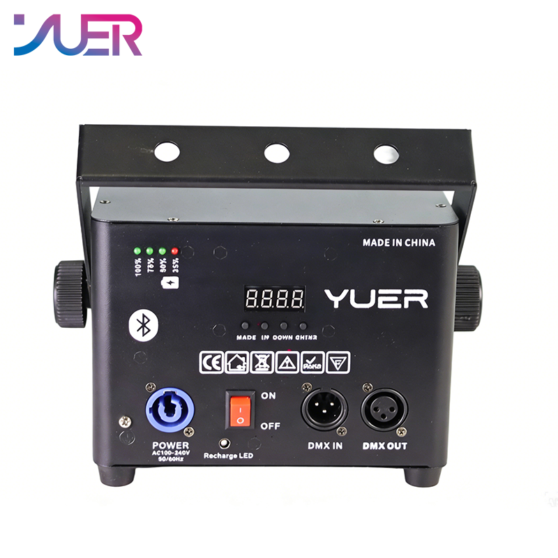 YUER 6W RGB Animation Laser Light Built-in battery With Bluetooth APP Control Pattern Stage Light DMX512 For DJ Disco Wedding Bar Stage Effect