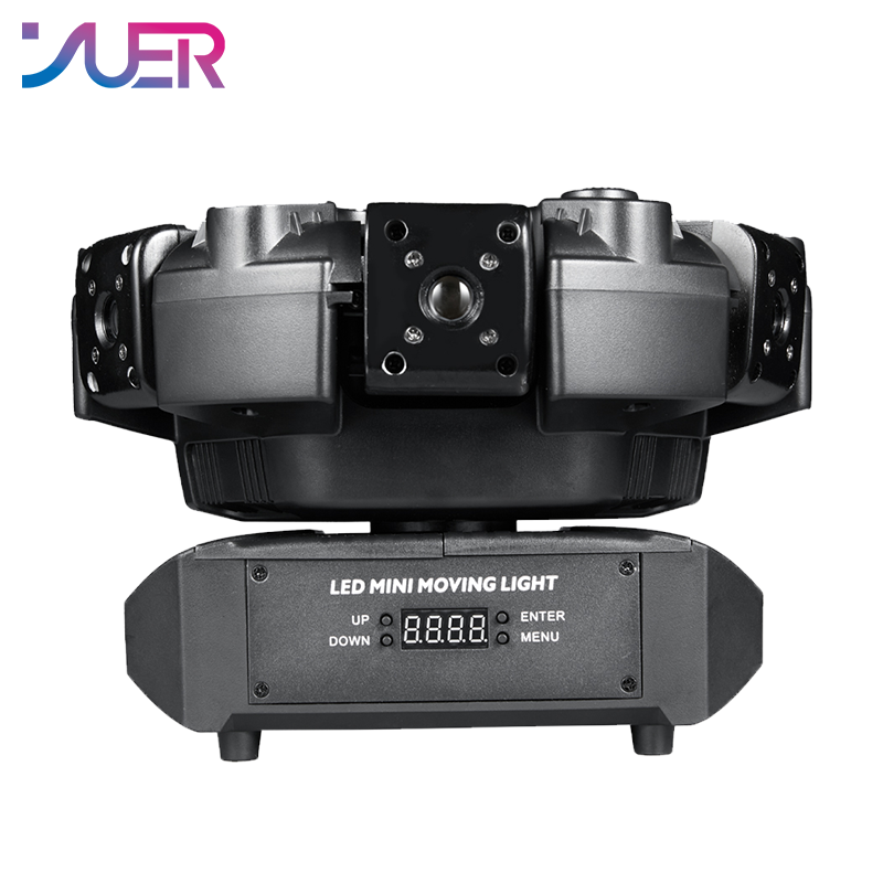 YUER 6x500mw R Laser 6-Arm Super Laser Donkey Kong Moving Head Effect Light With Iridescent Light Strips White/Gold Strobe RG Laser Wash Effect DMX512 Sound Control For DJ Disco Bar KTV