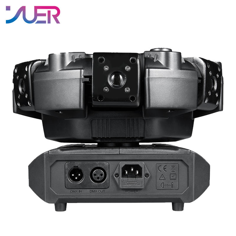 YUER 6x500mw R Laser 6-Arm Super Laser Donkey Kong Moving Head Effect Light With Iridescent Light Strips White/Gold Strobe RG Laser Wash Effect DMX512 Sound Control For DJ Disco Bar KTV