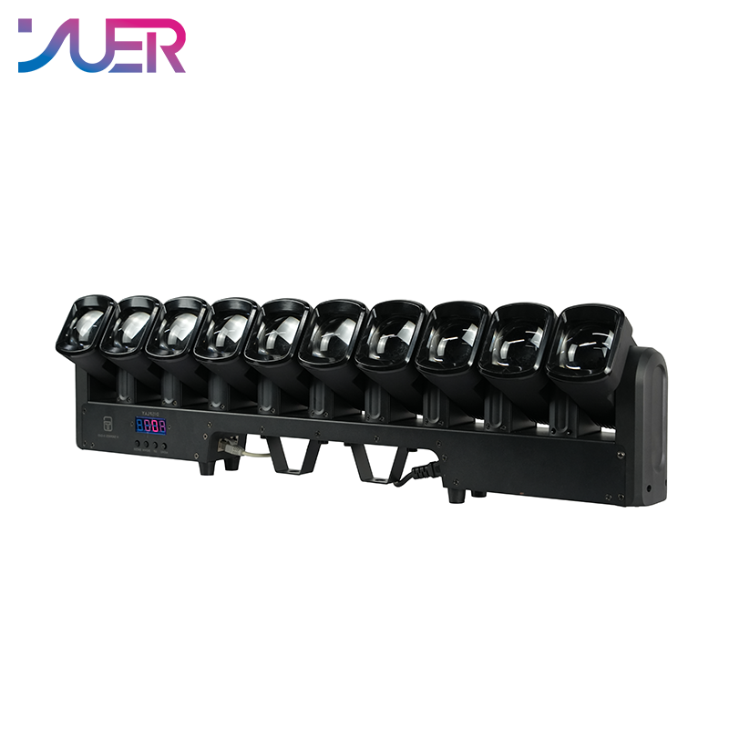 YUER 10X40W LED RGBW 4in1 Swing Beam 10 Head Moving Head Light DMX512 For DJ Disco Bar Live Show Concert Stage Lighting