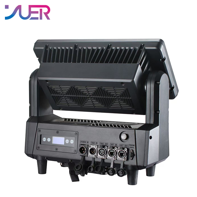 YUER IP65 Waterproof 48+18 Segments Moving Head Strobe Light Wash Effect Art-Net DMX512 RDM Control For DJ Disco Party Bar Club Stage Lighting