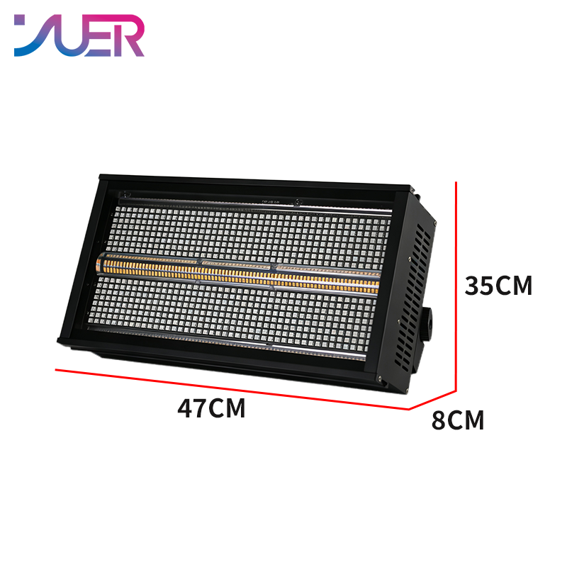 YUER 72+32+8 Segment LED RGB+W Strobe Light Wash Effect Copy Roxx Effect DMX512 Sound Control For DJ Disco Party Bar Club Wedding Stage Lighting