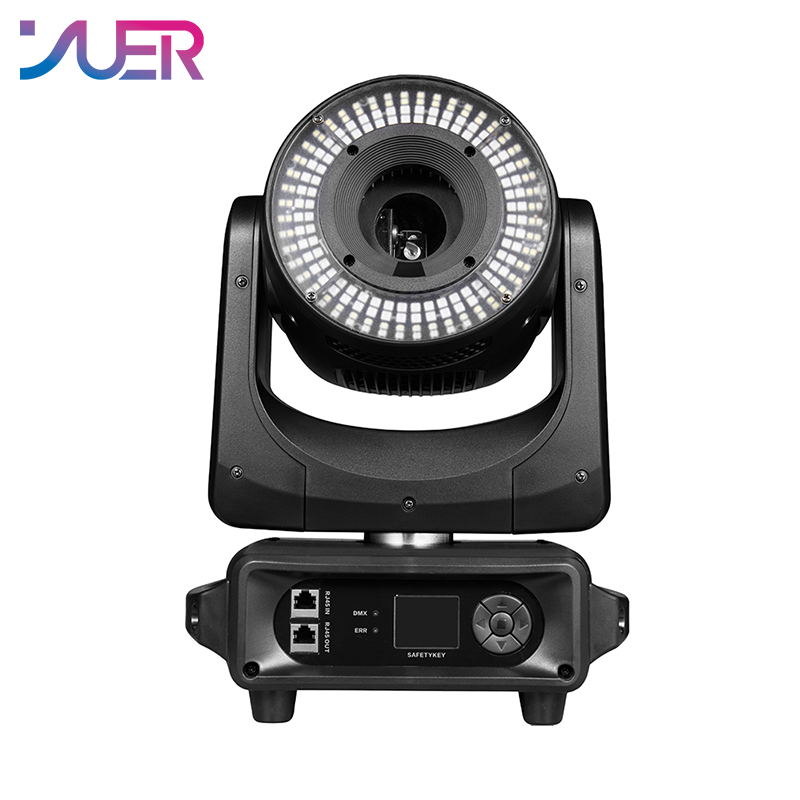 YUER 5W Moving Head Animation Laser Light with 96pcs 5050 RGB + 96x1W 3030 White Auxiliary Light Wash Effect DMX512 Control For DJ Disco Party Bar Club Wedding Stage Lighting