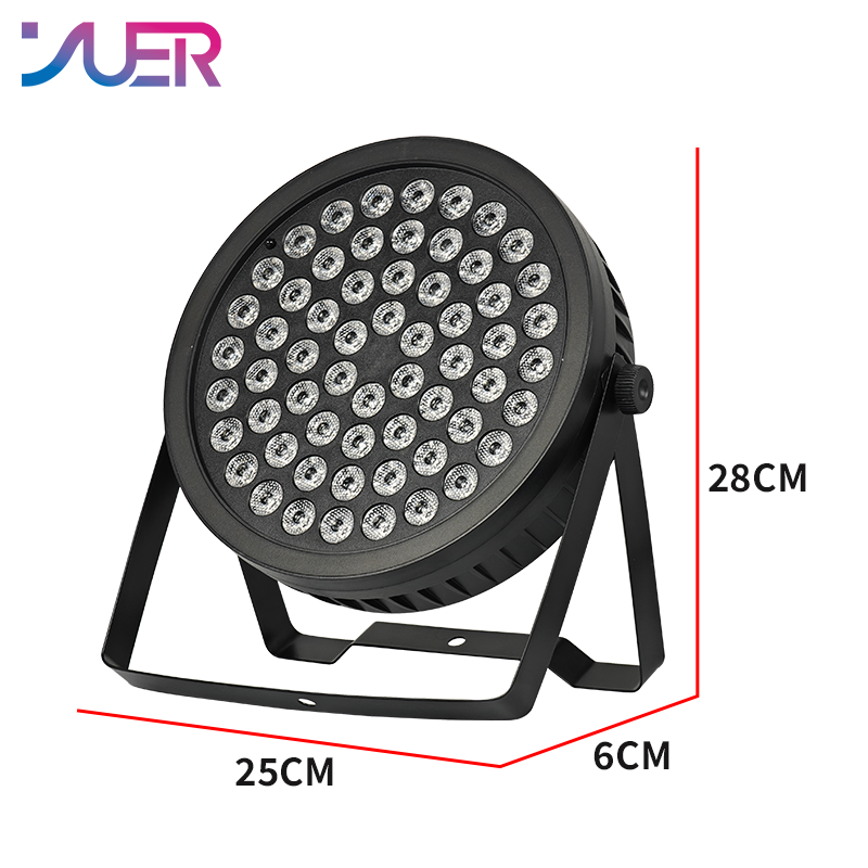 YUER 60x1.5W RGB LED Par Light with 36Pcs 5050 RGB Auxiliary Light Wash Effect DMX512 Remote Control For DJ Disco Party Bar Club Wedding Stage Lighting