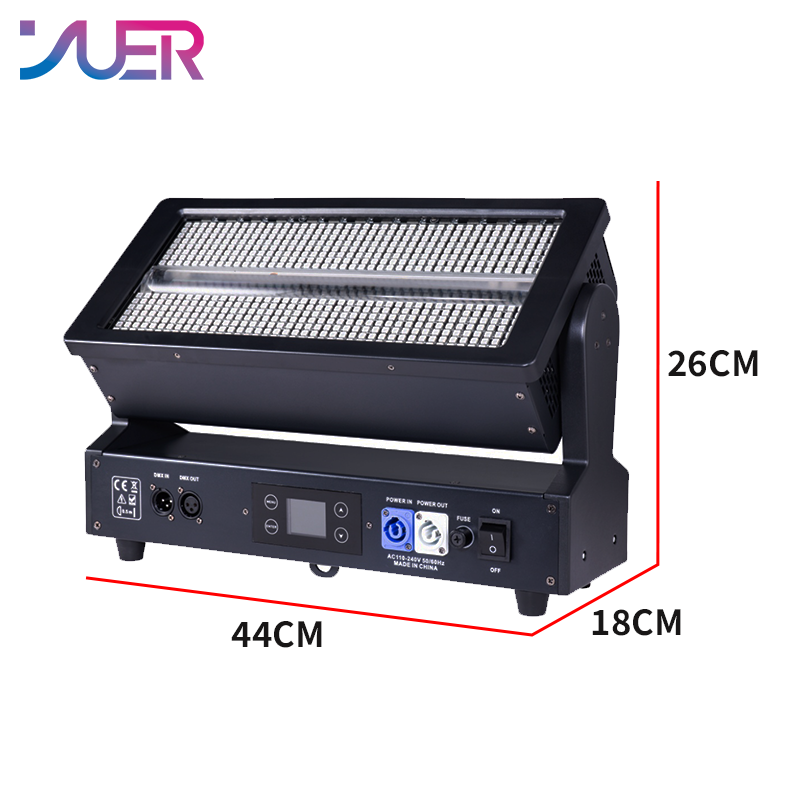 YUER 112+32 Segment RGB LED Moving Head Strobe Light Wash Point Control Effect Copy GLP DMX512 For DJ Disco Party Bar Club Wedding Stage Lighting