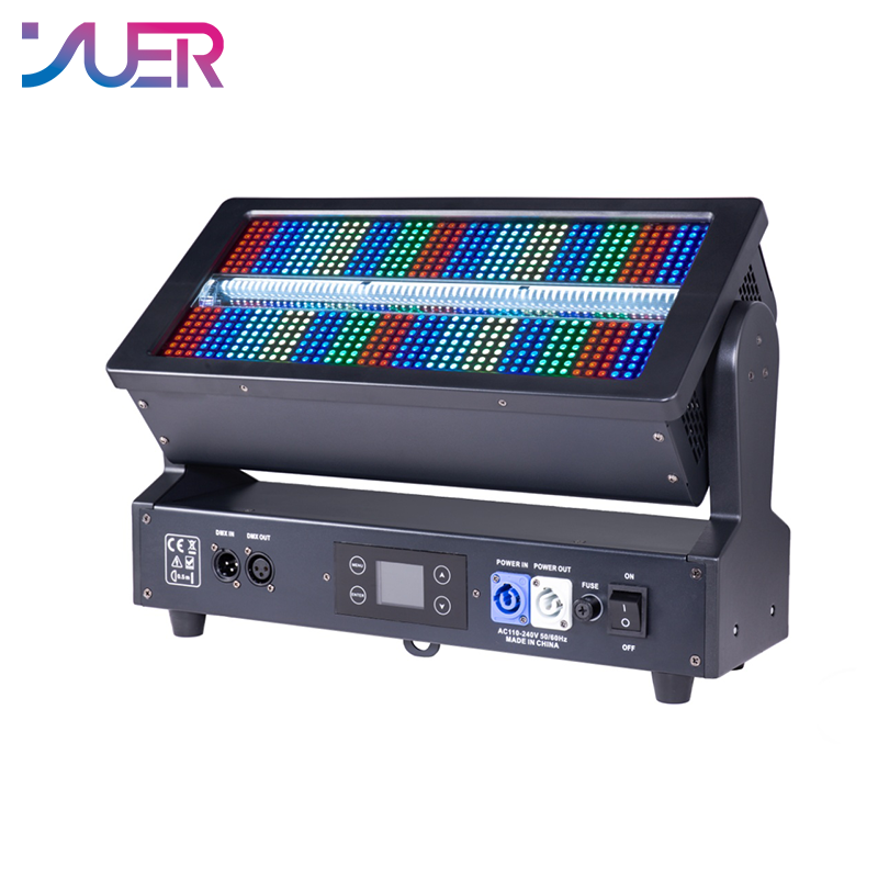 YUER 112+32 Segment RGB LED Moving Head Strobe Light Wash Point Control Effect Copy GLP DMX512 For DJ Disco Party Bar Club Wedding Stage Lighting