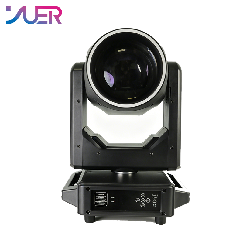 YUER 295W Bulb Moving Head Light With Ring Double Prisms 8+16+24 Prisms Rainbow Frost Effect DMX512 Control For DJ Disco Party Bar Club Wedding Stage Lighting