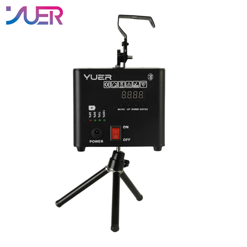 YUER Mini 1W 2W RGB Battery Animation Laser Light With Stand DMX512 APP Control For DJ Disco Party Bar Club Wedding Stage Lighting