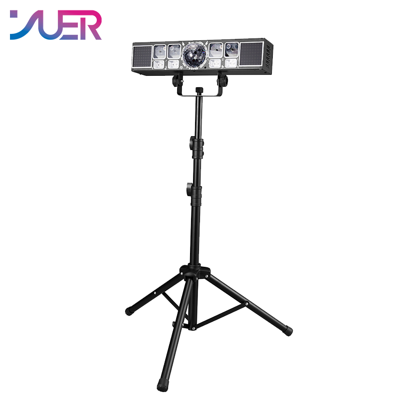 YUER 3x3W RGB +4Pcs 3x3W White/UV +64x0.3W 5050 LED Bracket Light Wash Magic Ball Effect DMX512 Remote Control For DJ Disco Party Bar Club Wedding Stage Lighting