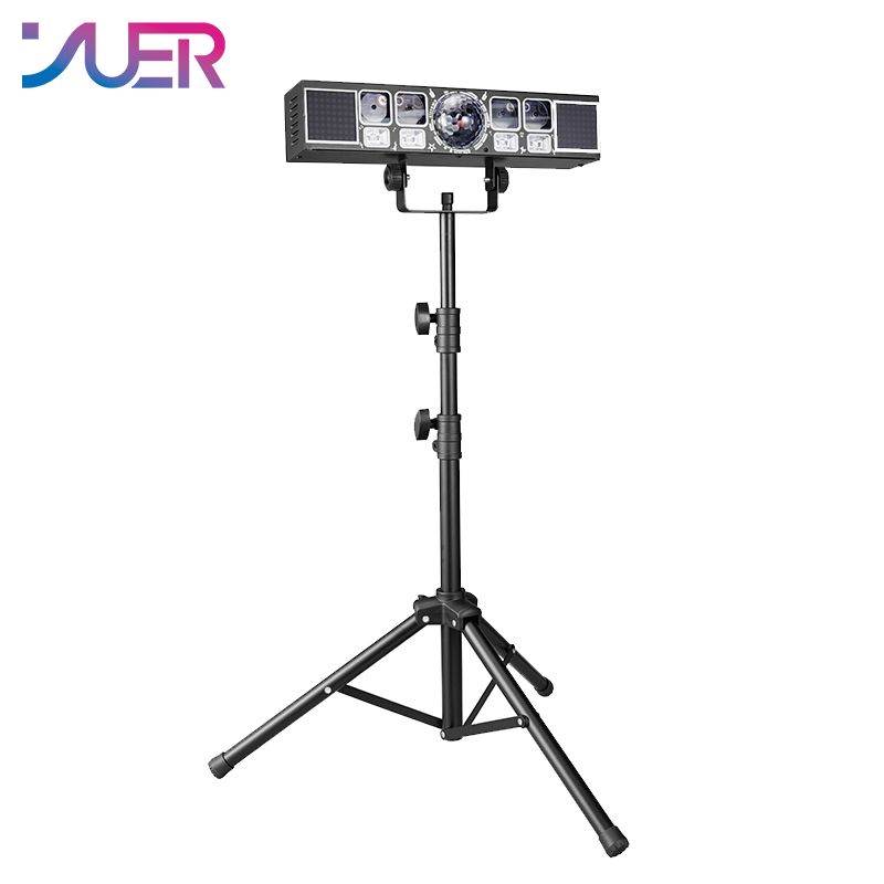 YUER 3x3W RGB +4Pcs 3x3W White/UV +64x0.3W 5050 LED Bracket Light Wash Magic Ball Effect DMX512 Remote Control For DJ Disco Party Bar Club Wedding Stage Lighting