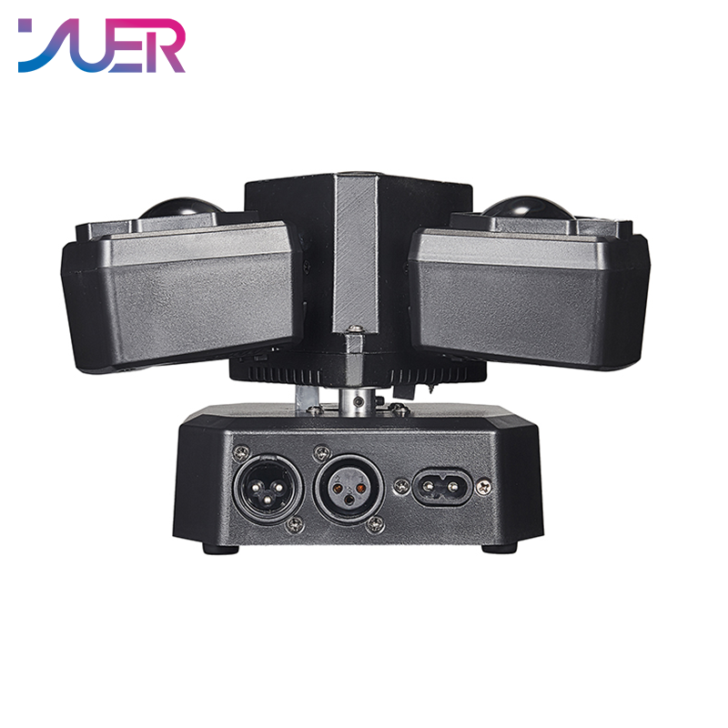 YUER™ 3x3W Red +3x3W Green +3x3W Blue +3x3W White +3x10W Golden Strobe +Green Laser Dynamic 3-Arm Light Beam Laser Strobe Effect DMX512 For DJ Disco Party Bar Club Wedding Stage Lighting