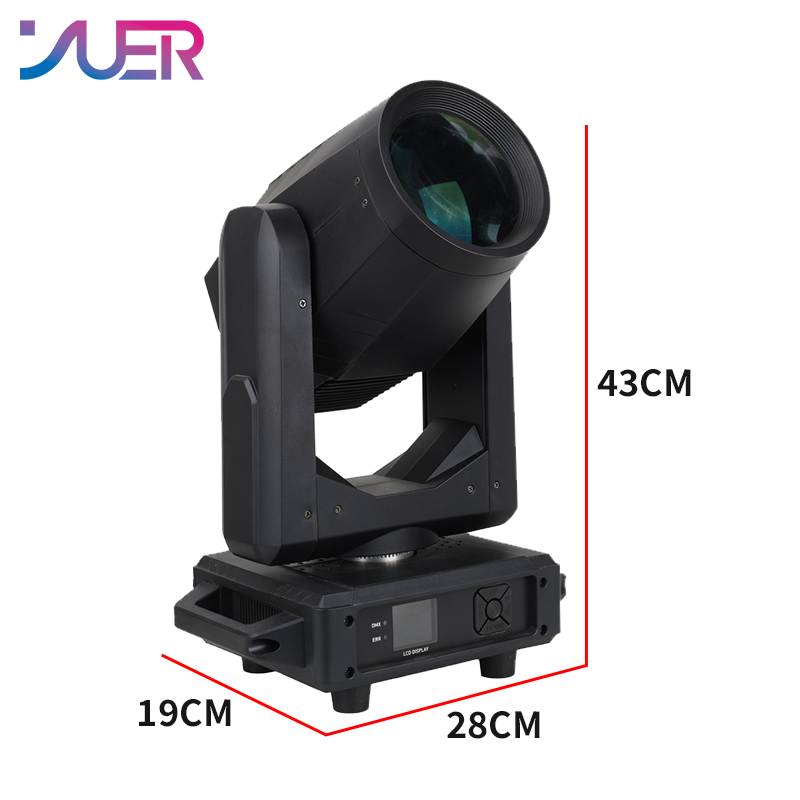 YUER 260W Bulb Beam Moving Head Light Focus Rainbow Effect DMX512 Control For DJ Disco Party Bar Club Wedding Stage Lighting