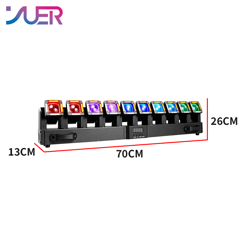 YUER 10x40W RGBW 4in1 +240x0.5w White +240x0.5w Gold Swing Moving Head Light Beam Effect DMX512 Sound Control For DJ Disco Party Bar Club Wedding Stage Lighting
