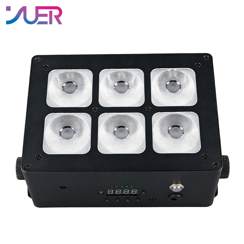 YUER 6x18W RGBWAUV 6in1 Battery Par Light Wash Effect DMX512 Sound Remote Control For DJ Disco Party Bar Club Wedding Stage Effect Lighting