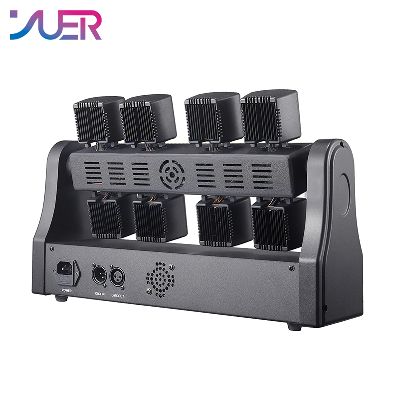 YUER 32x3W RGBW 4in1 +2x5w Gold Strobe +RG Laser 8 Arm Moving Head Light Beam Laser Strobe Effect DMX512 Sound Control For DJ Disco Party Bar Club Wedding Stage Effect Lighting