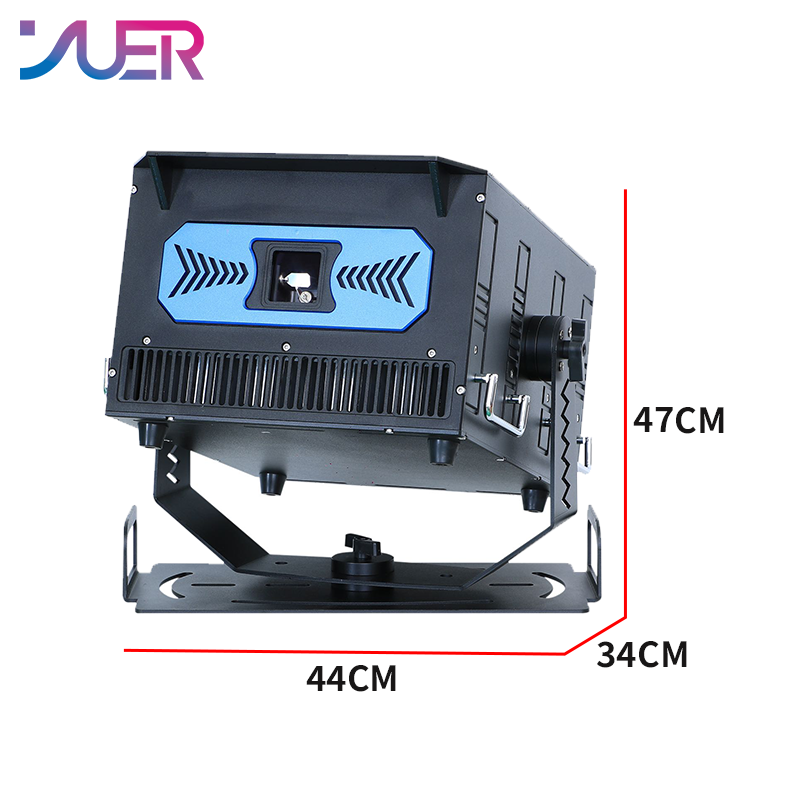 YUER Waterproof Outerdoor 30W 40W 50W 60W RGB Animation Laser Light 40Kpps Beam Patter Effect ILDA DMX512 Control For DJ Disco Party Bar Club Wedding Stage Effect Lighting