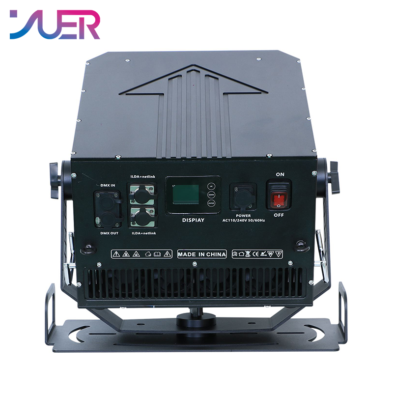 YUER Waterproof Outerdoor 30W 40W 50W 60W RGB Animation Laser Light 40Kpps Beam Patter Effect ILDA DMX512 Control For DJ Disco Party Bar Club Wedding Stage Effect Lighting
